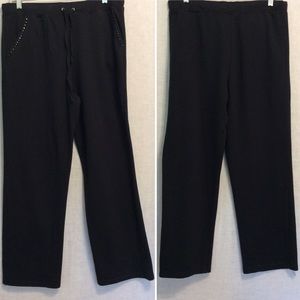 Onque Casuals| Black Draw String Yoga Pants